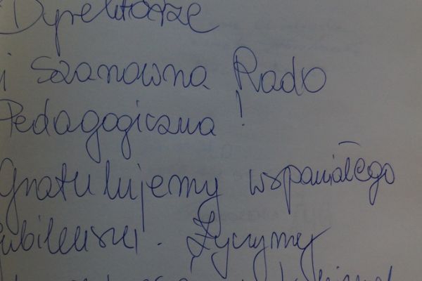 Wpis do kroniki absolwent 1982